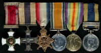 Edward Lionel Musson : (L to R) Distinguished Service Order; Military Cross; 1914-15 Star; British War Medal; Allied Victory Medal; India General Service Medal with clasp 'Burma 1930-32'